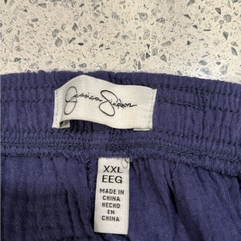 Jessica Simpson Womens Flowy Blue Pants 2X - Picture 7 of 7